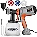 Price comparison product image Terratek Paint Sprayer 600W, Electric HVLP Hand Held Fence Paint Sprayer, 3 Spray Patterns, Adjustable Valve, Ideal Garden Fence Sprayer for Walls, Furniture, Ceilings with 1200ML Spray Gun Container