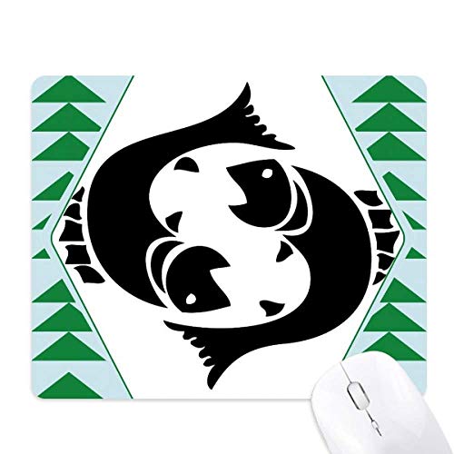 Tapis de souris Poissons constellation en caoutchouc vert sapin