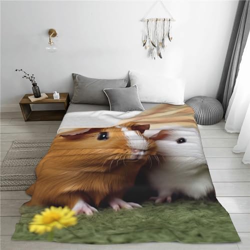 Couverture canapé en flanelle cochon d'Inde microfibre de qualité - 6