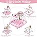 5 in 1 Foldable Baby Walker, Activity Baby Walker-Baby Bouncer, Rocker, Activity Center,Seat and Push Walker,Detachable Trampoline Mat, Adjustable Speed Rear Wheels and Height,Ages 6-18 Months(Pink)