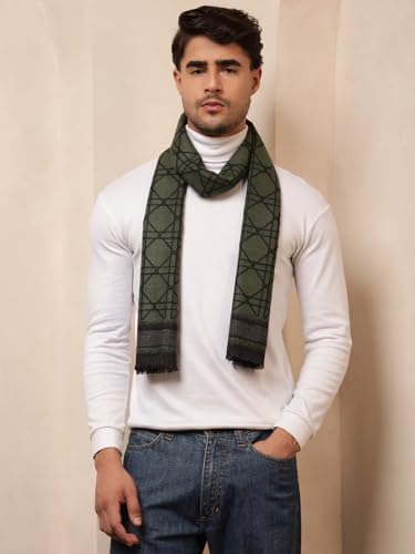 Image of Ravaiyaa - Attitude is everything Men's Reversible Stripe Pattern Winter Wool Scarf, Muffler 72 inchx12 inch Inch