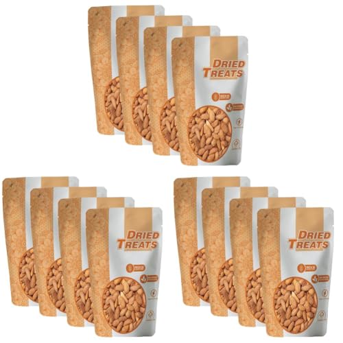 Image of Dried Treats Gurbandi Almonds 1000 Grams (250 Grams X 4) with Rich Flavor, High Antioxidant Content, and Brain-Boosting Nutrition for Daily Vitality and Wellness |Packed with Energy to Support Kids' Learning, Adults' Productivity, and Elders' Strength