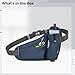 Water Bottle Holder Fanny Pack, Adjustable Strap Running Waist Bag, Reflective Sports Belt for Phone Storage, Hydration Running Pouch, Waterproof for Hiking Fitness Jogging