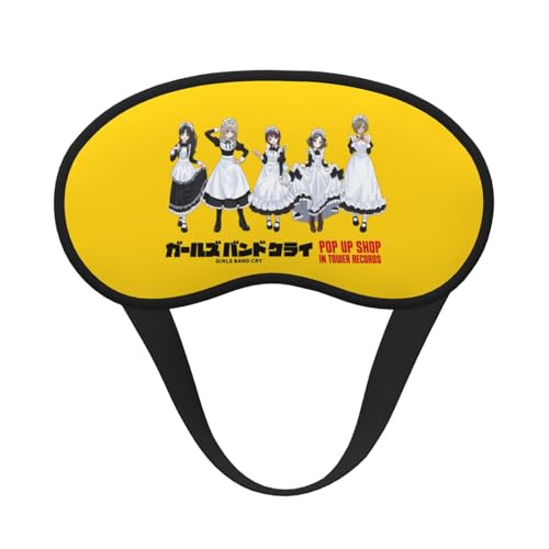 ガールズバンドクライ Girls Band Cry アイマスク 睡眠用 安眠グッズ 目隠し 快眠グッズ スリープマスク 収縮バンド型 軽量 通気性 柔らかい 遮光 圧迫感なし 肌にやさし 仮眠 旅行 出張 昼寝に最適 四季 男女兼用 1枚