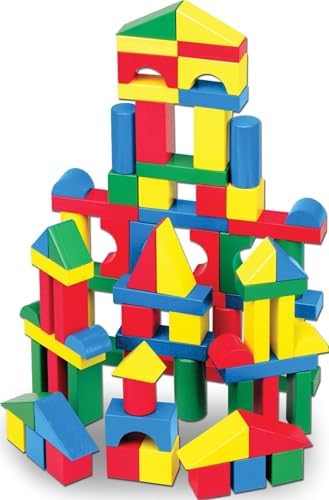 Melissa & Doug Wooden Building Blocks, 100-Piece Set of Sorting &...