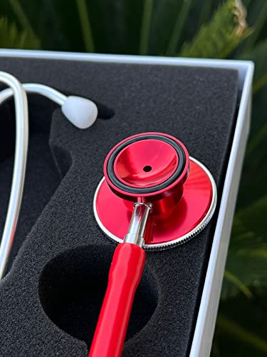 Kit Enfermagem Vermelho Esteto Bioland Esfigmo Com Bolsa Garrote e Lanterna Clínica