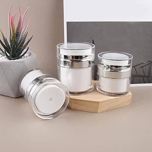 Luxshiny Frascos De Bomba Vazios De 3 Peças Dispensador De Loção Para Frasco De Creme A Vácuo Bomba