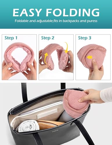 image for Surblue Unisex Ladies Warm Knit Mink Cashmere Winter Pure Color Earmuf