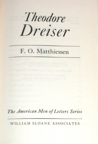 Theodore Dreiser. [Unknown] B00AQ5BM4M Book Cover
