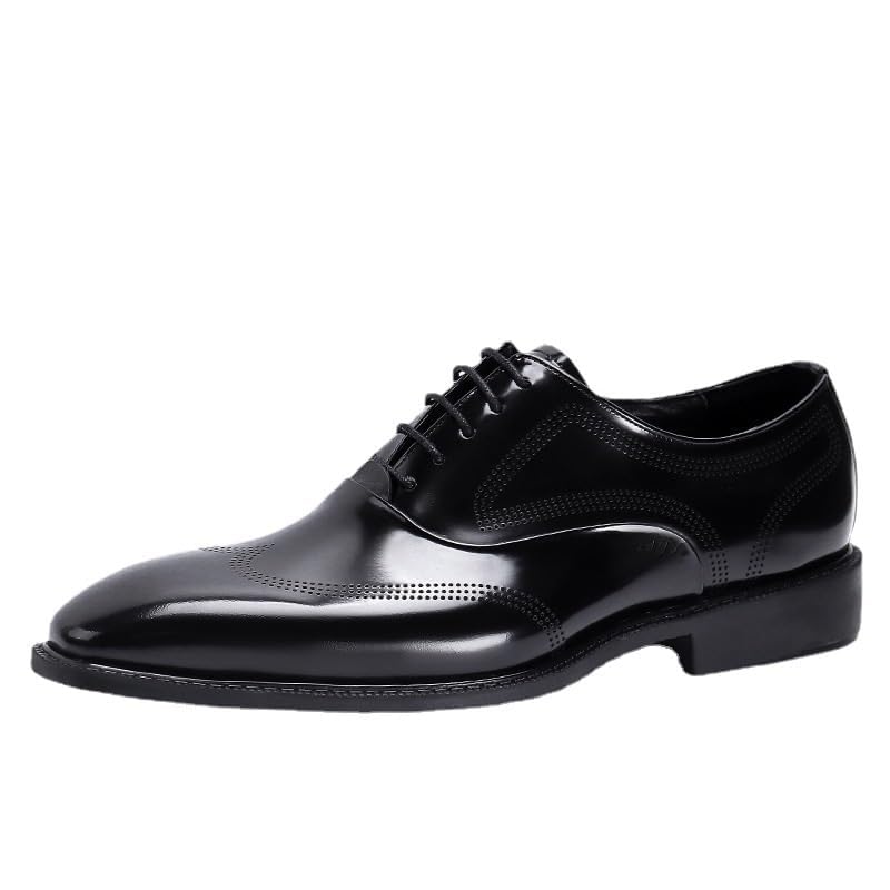 Mens Fashion Dress Shoes Lace Up Business Formal Round Toe Classic Modern Formal Leather Casual Loafers