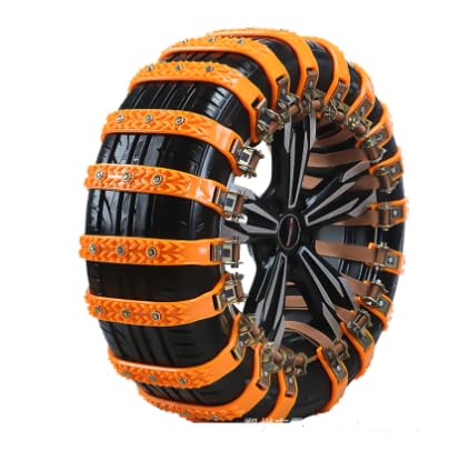 Schneeketten Auto Anti-Rutsch Kabelbinder Universal Reifen Traktionskette,Anti-Rutsch-Kette im Gelände bei Schnee,Gleitschutzkette für SUV,geeignet für Geländewagen,Pkw,Transporter usw (B 6 Stück)