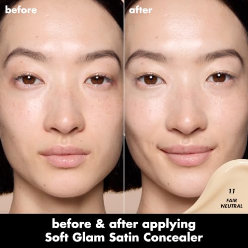 Image of e.l.f. Soft Glam Satin Concealer, Medium Coverage For Blemishes & Under-Eye, Crease-Resistant, Long Lasting, Vegan & Cruelty-Free, 11 Fair Neutral