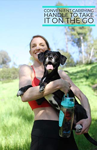 Aquafrut 32 Oz Fruit Infuser Water Bottle Bpa-Free Fruit Infusion Sports Bottle - Flip Top Lid W Drinking Spout, Leak Proof, Made Of Durable Tritan. Free Recipe Ebook! (Black) #TOP5