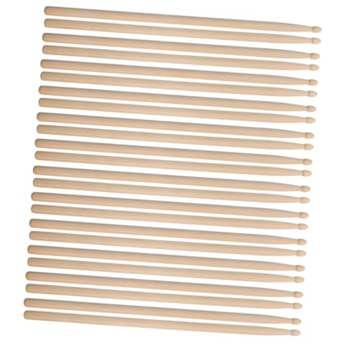 Beavorty 12 pares baquetas de madera de arce 5a con puntas redondas para práctica de batería miniatura 1