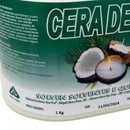 Kit 12 Cera de Coco Para Velas Solven Vegetal Pura 1kg