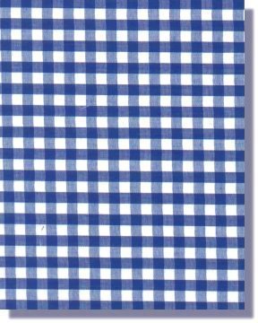 Royal Blue Gingham **Free UK Post** Check Material ¼ā Gingham Check Polycotton Fabric PER METRE