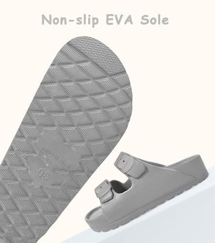 Image of Kids Slide Sandals Boys Girls Buckle Adjustable EVA Slipper Sandals