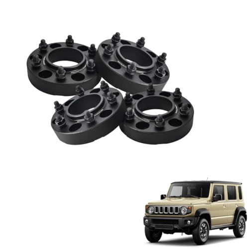 MOTOR FIT 30mm Wheel Spacers for Suzuki Jimny 2020+ JB74 (Set of 4) | 5x139.7 Hubcentric Forged 6061-T6 Aluminum Spacer Kit | M12x1.25 Studs | Hard Anodized Black
