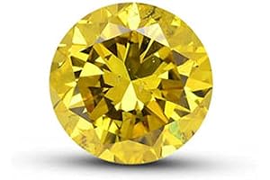 Yellow Diamond Loose Faceted Natural Round 2mm