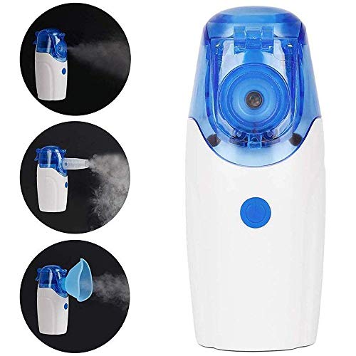 Preisvergleich Produktbild Inhalator Vernebler Tragbar, Mini Inhalationsgeräte Geräuscharmes Persönlicher Dampf-Inhalator Kit Inhaliergerät mit Mundstück und Maske für Kinder und Erwachsene, Wirksam Bei Atemwegserkrankungen
