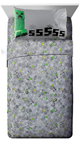Minecraft Bedding Sheet Set - Pillow Case, Fitted Sheet, and Standard Sheet