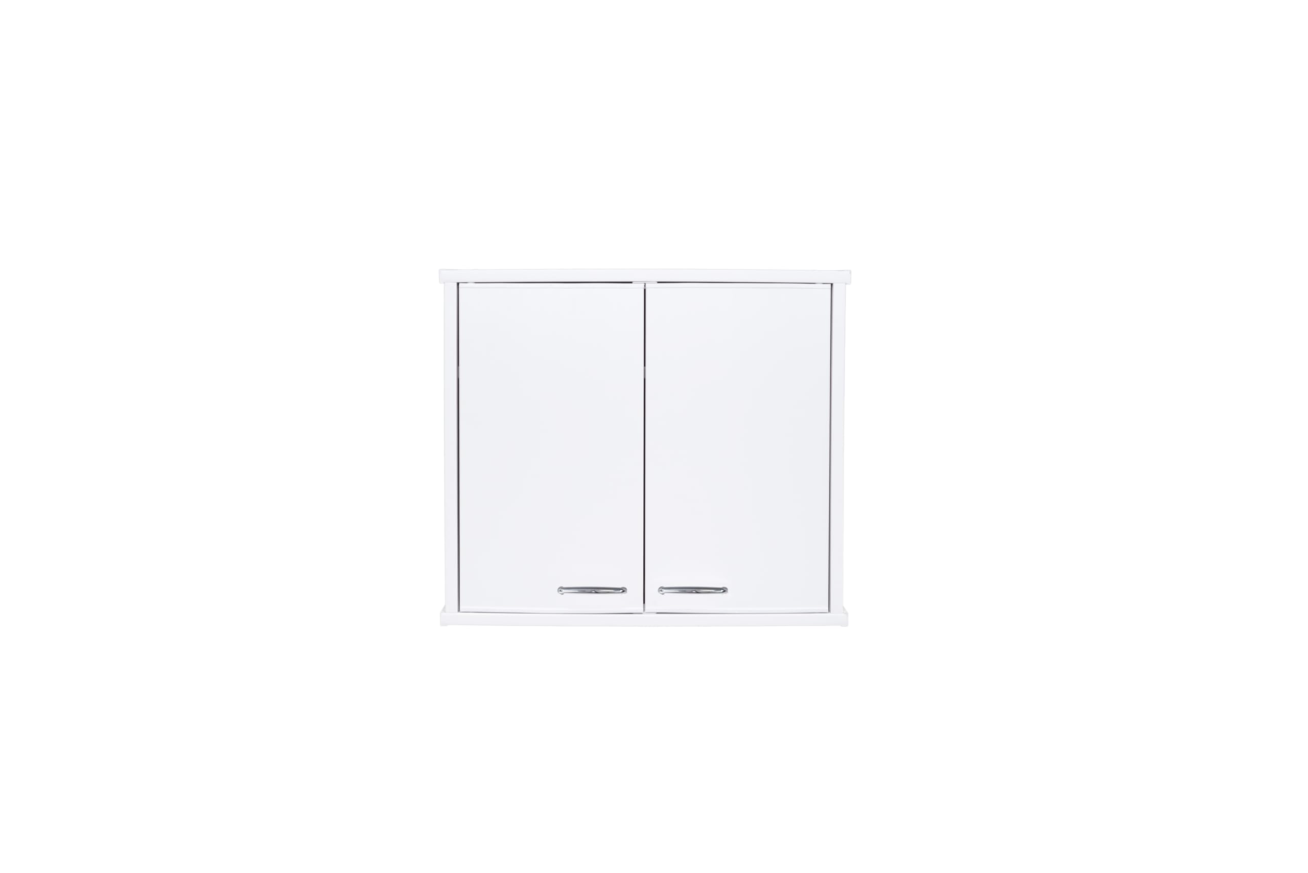 Negrari Pensile in Resina PVC, Resistente all'umidità, Ripiano d'appoggio interno, Adatto per interni ed esterni, L60 x P34 x H52 cm, bianco