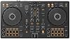 Controlador DJ Pioneer DDJ-FLX4 con monitores DM-40D y pads de aislamiento Gator Studio Monitor | Modos DJ y producción con DSP, RCA directo, rekordbox y Serato, desacoplamiento acústico 4