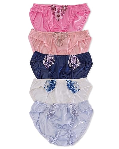 [ヴィセ] 光沢 ショーツ セット 5枚組 サテン トリコット ショーツ レディース 下着 レース 女性 （DS0009 М おまかせ5枚）