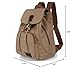 Qyoubi Canvas Fashion Backpacks Purse Casual Outdoor Shopping Daypacks Sports Rucksack Hiking Travel Multipurpose Bag Khaki