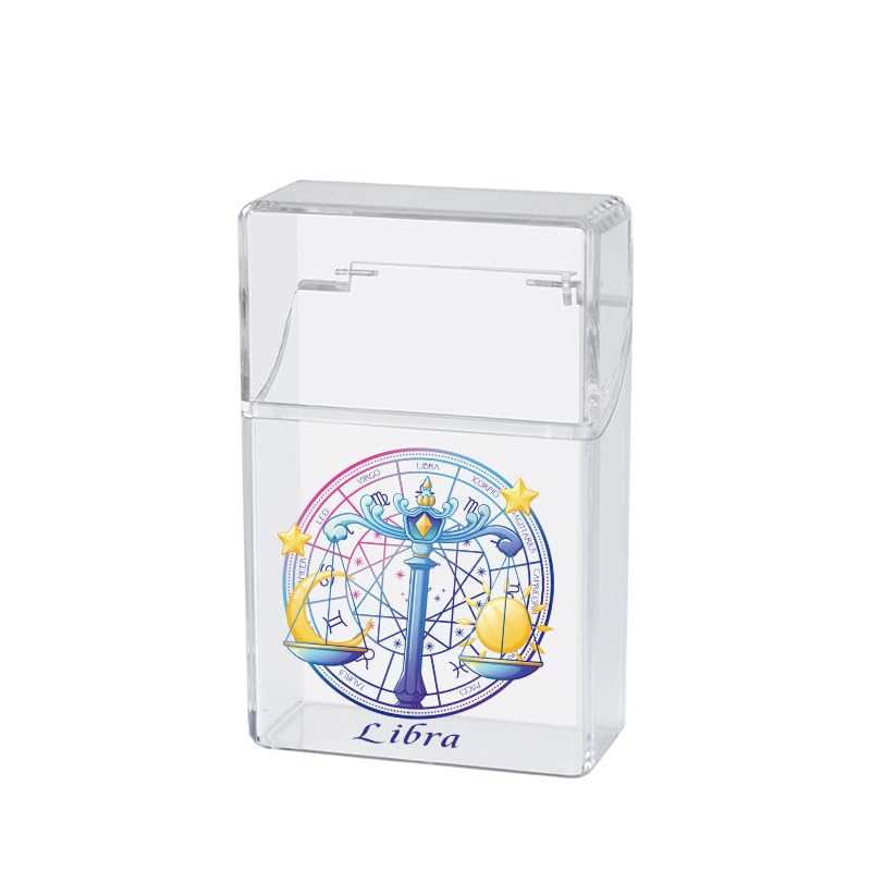 Cigarette Case Box for 85mm King Size 20pcs Transparent Cigarette Display Holder Transparent Portable Case for Men Women (Cancer)