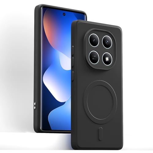 Image of Pikkme Back Cover for Redmi Note 15 5G Soft Matte Silicone Mag-Safe Design (Mag-Safe Not Support) Camera Protection | Slim Fit Bumper Cover (Black)