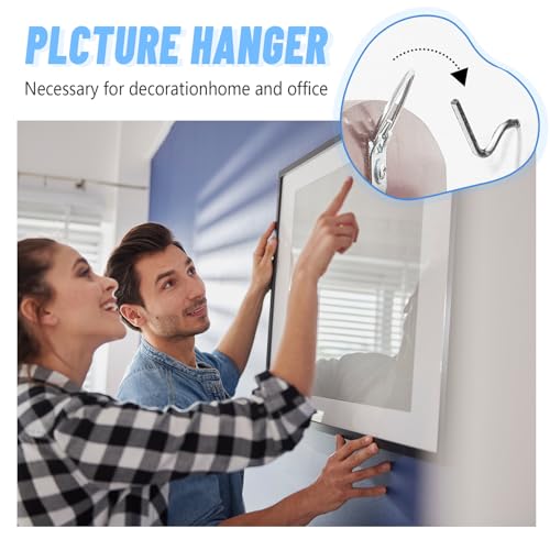image for FURHUA 30pcs Black Super Hook Picture Hangers and Office Pack, Drywall