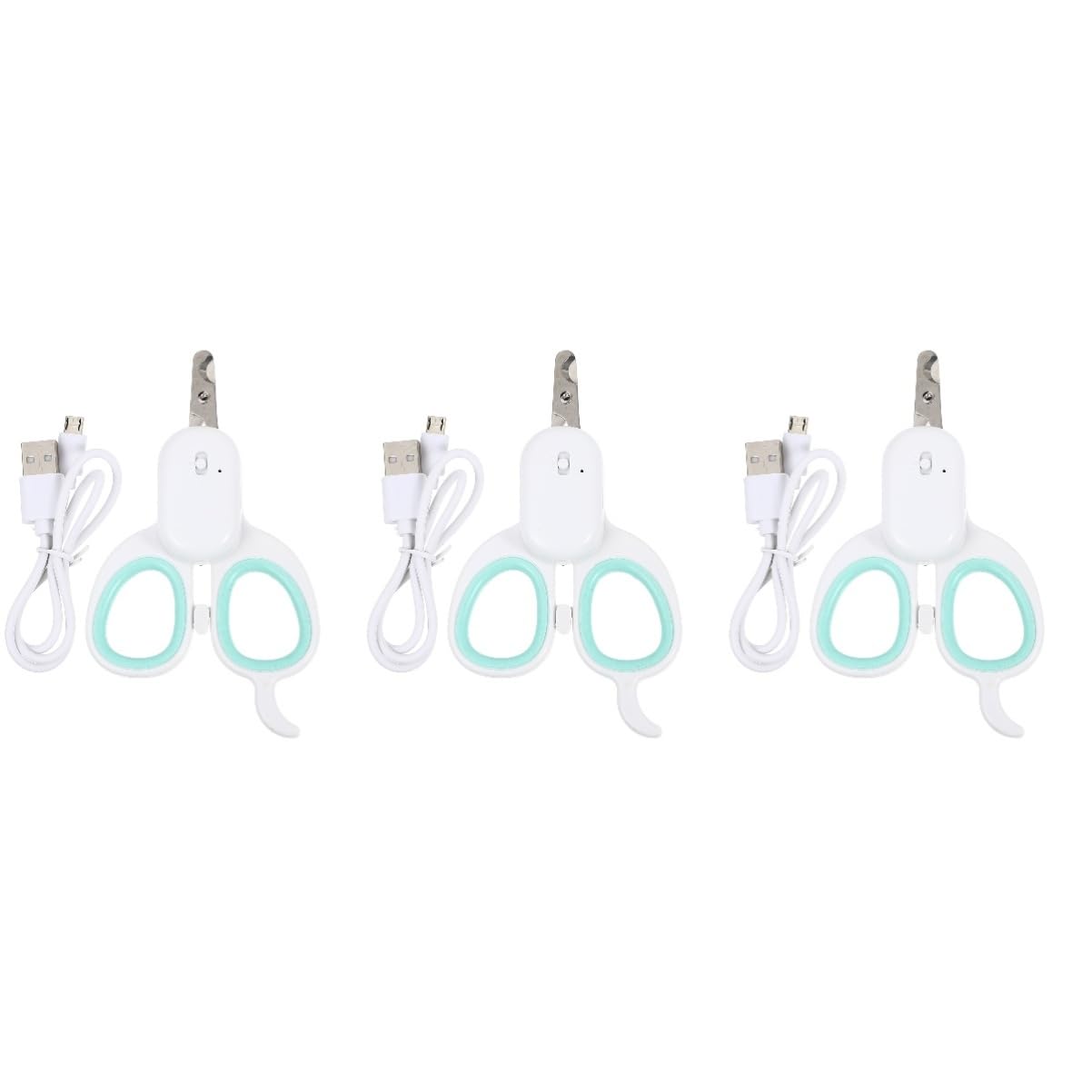 Beavorty 3pezzi USB Ricaricabile LED Tagliaunghie per Domestici Strumento Toelettatura per con Design per Unghie e