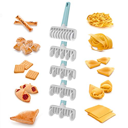 Rotella Tagliapasta 3 In 1 | Per Biscotti, Torte E Pizza | Con 36 Ruote Decorative - Foto 6