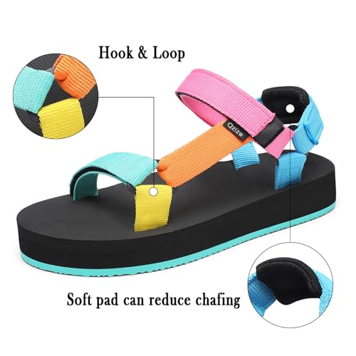Image of Sport Walking Water Sandals for Women with Arch Support & Adjustable Straps Platform Sandals Women Height Increase