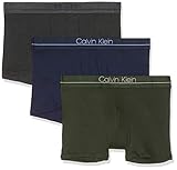  Calvin Klein Trunk 3pk Bañador, Beige (Peacoat/Charcoal H/Duffel Bag Nxb), Large (Pack de 3) para Hombre