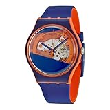 Swatch Unisex Analog Quartz Watch with Silicone Strap SUOO102