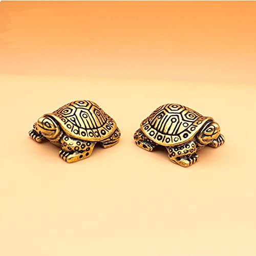 Alhbejt AT-TS-BRS02GN Brass Turtle Brass Tortoise Statue Figure Home Office Decorative Ornament Collectible thumb #1