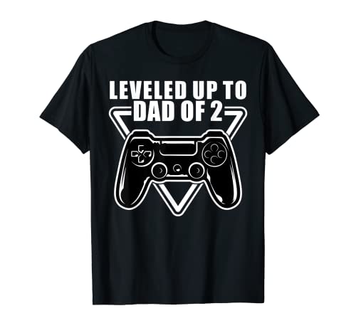 Daddy Again Leveled Up To Dad Of 2 Dad - Camiseta de regalo divertido Camiseta