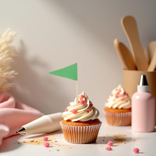 400 Banderas Triangulares de Papel y Madera para Aperitivos 6