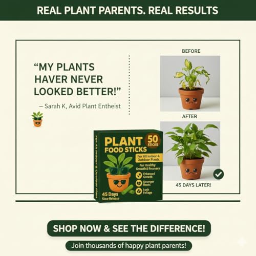 Image of Amazon Brand - Natural Fertilizer Sticks, Magic Stick Plant Food for Indoor & Outdoor Plants, Natural Fertilizer Home Garden Plants | Plant Growth Booster Healthy Plant Flower Food Stick | Pack of 50