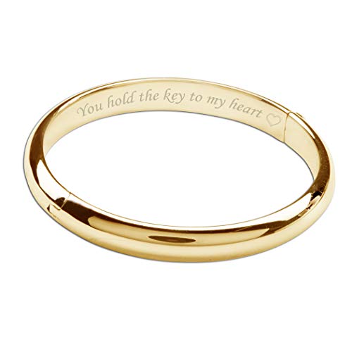 Personalized 14K Gold-Plated Baby Bangle Bracelet Gift for Infant...