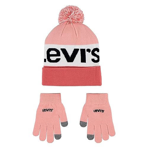 Levi's LAN Mütze und Handschuh Set 9a8550 Mütze, Rapture Rose, One size