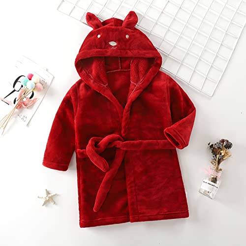Girls Fleece R𝐨be Boys Cute Cartoon Animal Bear Hooded Plush Bathr𝐨be Soft Flannel R𝐨be For Kids2