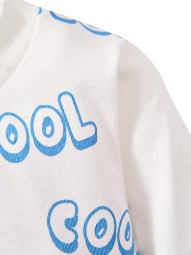 Image of Akyzic Toddler Boys Sweatshirts Cotton Crewneck Truck Shirt Dinosaur Long Sleeve Pullover Tops Tees 2-8T