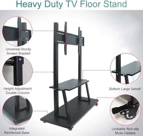 Soporte móvil para TV con ruedas para pantallas 32-65" miniatura 3