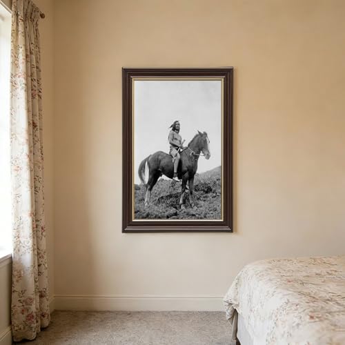 Impression sur toile Nez Perce à cheval de 20x30 cm pour décoration murale