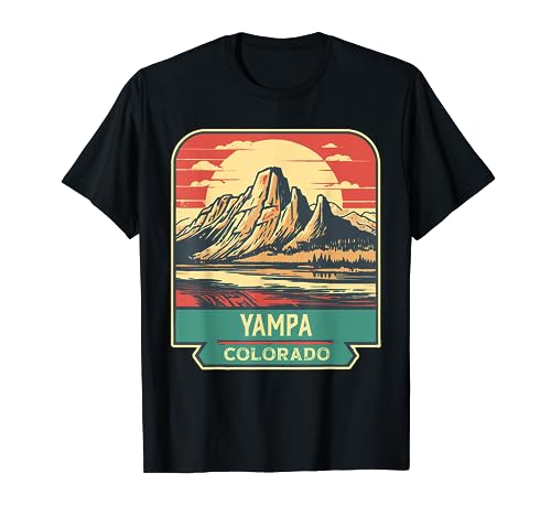Yampa Colorado Vintage Mountain Retro Logo T-Shirt