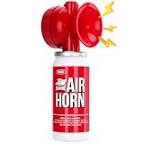 Fingig 1.4oz boat Air horn, Loud Mini Safety Air Horn Can, Sports Event Starting Horn, Mini Small Compressed Blow Fog Bear Air Horn, Celebrate Victory（Red）…