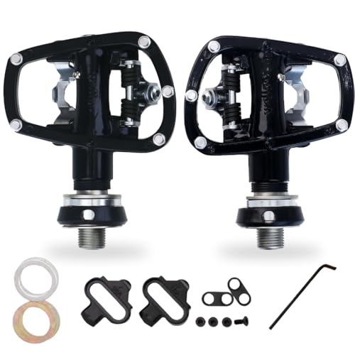 DJC Wellgo 自転車ペダル クイックリリースデバイス R120B QRD QRD3 マウンテンバイク ロードペダル MTB ベアリングクリート セルフロック 超軽量ペダル,黒